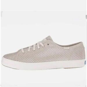 Kate Spade x Keds Kickstart Rose Gold Shimmer Casual Suede Perforated Sneakers